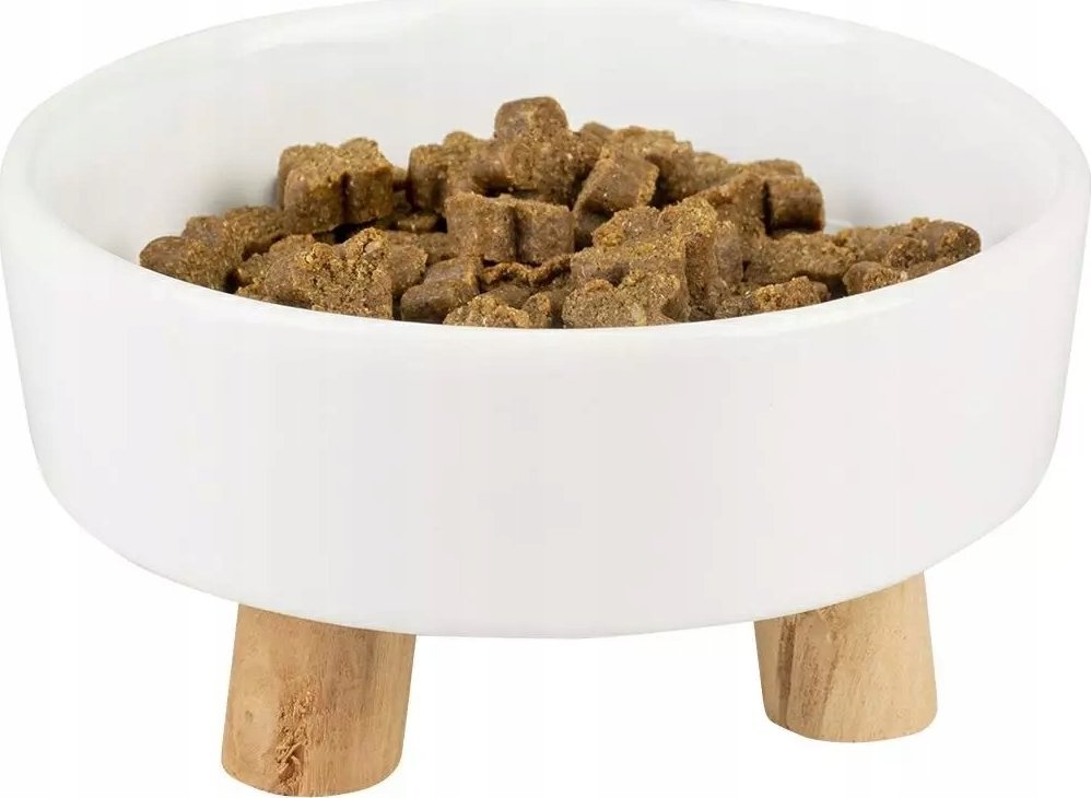 Duvo+ DUVO+ MISKA CERAMICZNA NA DREWNIANYCH NOŻKACH 700ml 15x4x15,4x9,4cm 13366