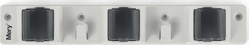 abc Mery Potrójny uchwyt ścienny na szczotki i mopy