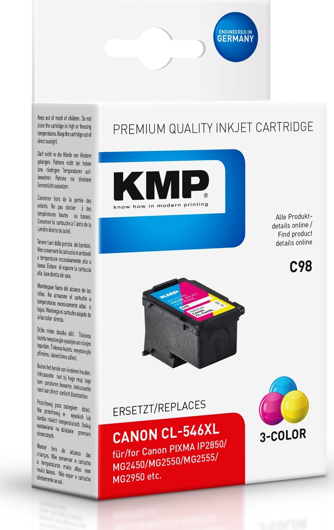 Tusz KMP Patrone Canon PG540XL comp. color C98 - 1563,4030
