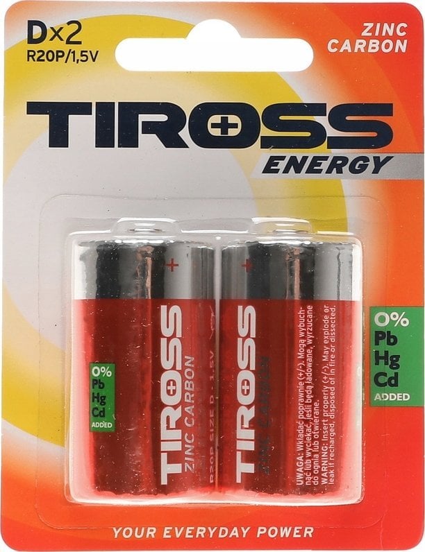 Tiross TIROSS BATERIA R20 2szt.