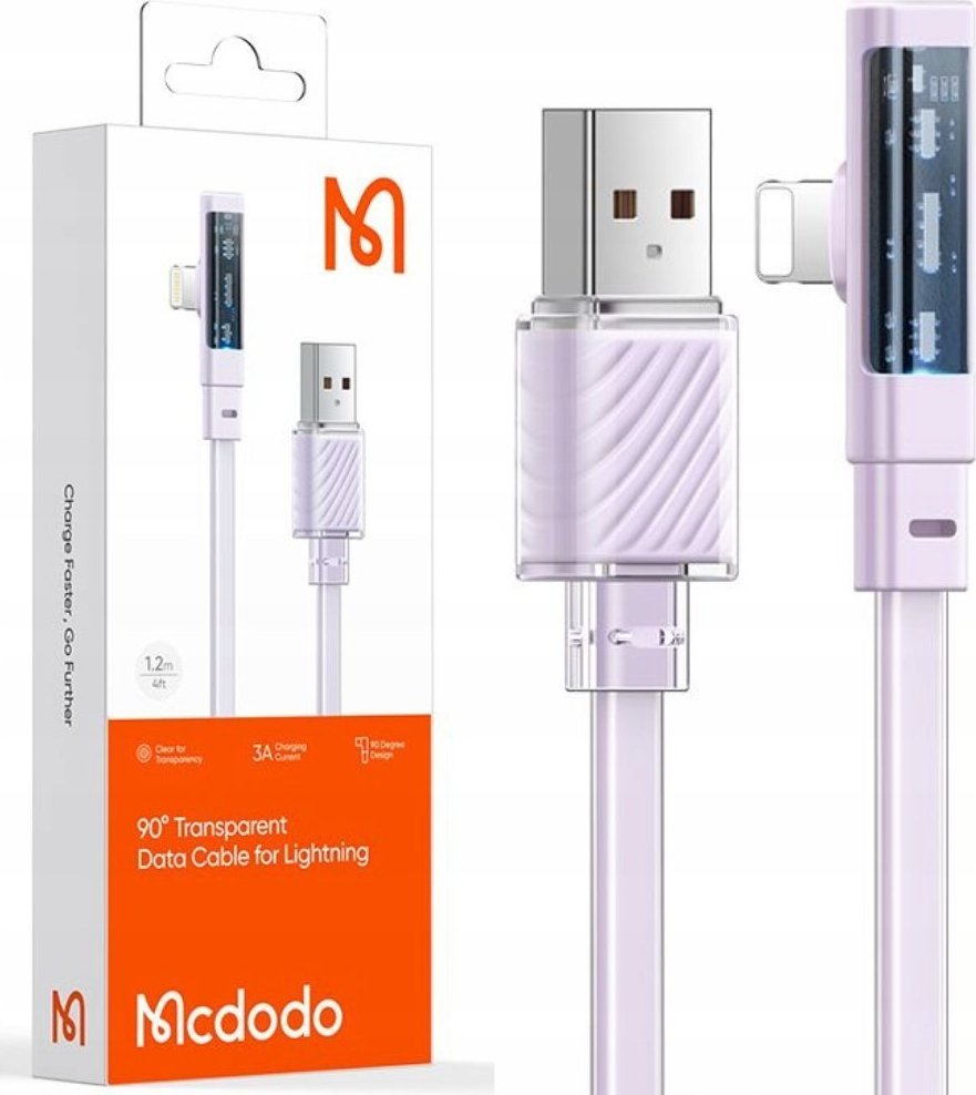 Kabel USB Mcdodo USB-A - Lightning 1 m Fioletowy