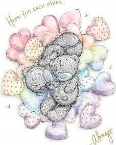 Kartka okolicznościowa Misie z serduszkami