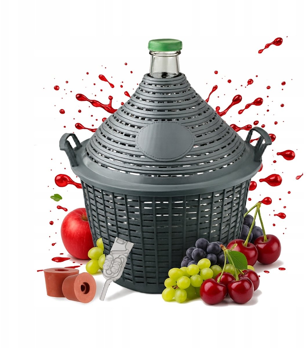 BALON W KOSZYKU GĄSIOR BUTLA DYMION 34L KOREK + RURKA do Wino Domowe
