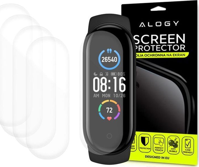 Alogy 5x Folia hydrożelowa Alogy Hydrogel do Xiaomi Mi Band 5 uniwersalny