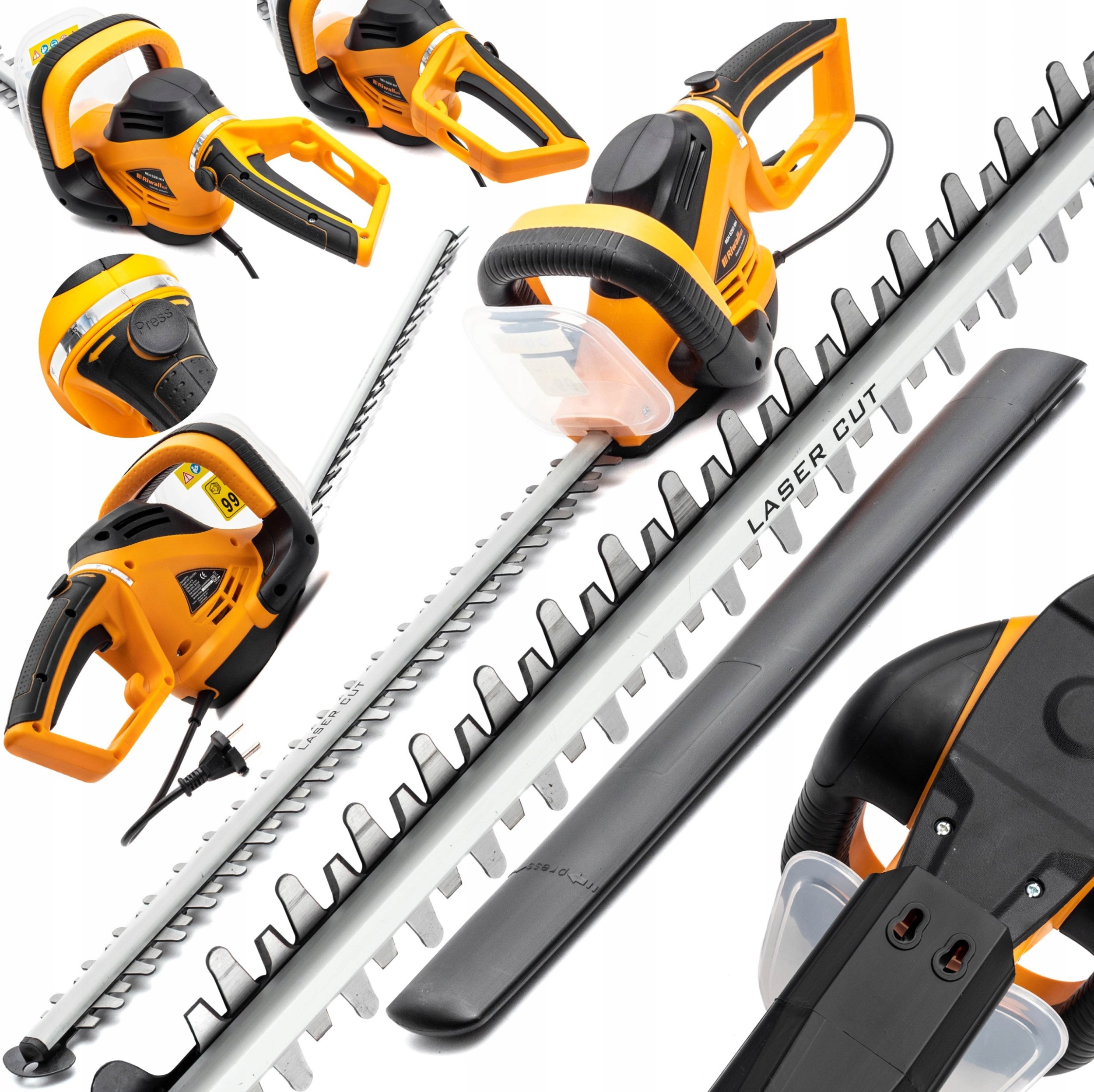 NOŻYCE ELEKTRYCZNE DIAMENT DO ŻYWOPŁOTU KRZEWÓW GAŁĘZI 61cm REH 6261 RH