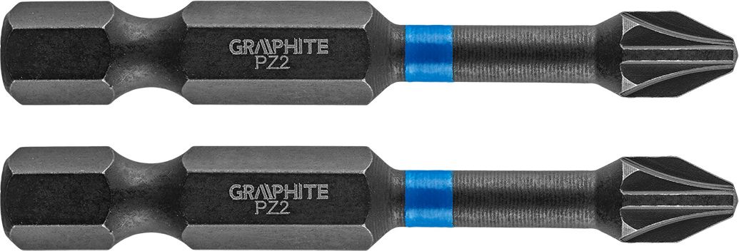 Graphite Końcówka wkrętakowa (Bity udarowe PZ2 x 50 mm, 2 szt.)