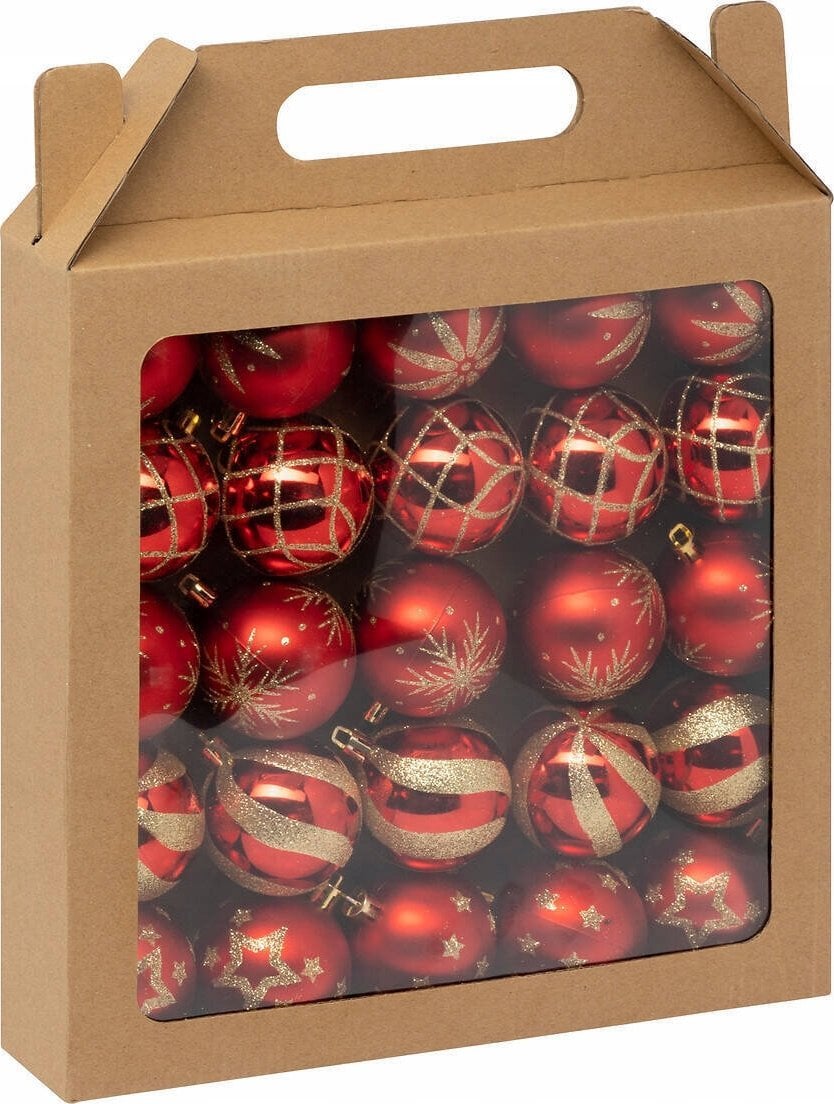 Atmosphera Zestaw bombek w brokatowe wzory, Ø 6 cm