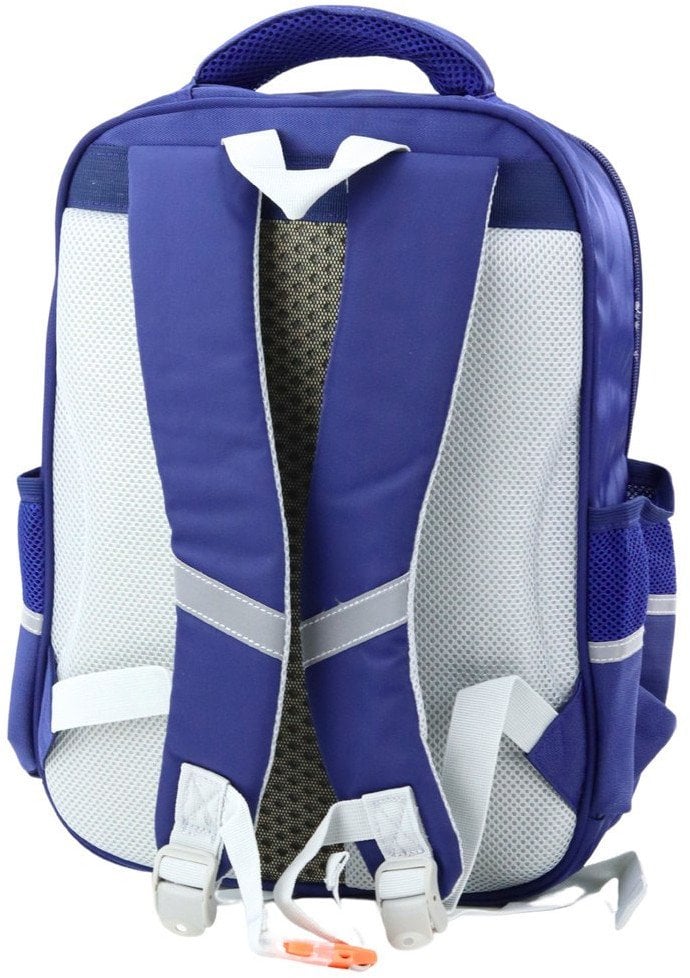 Plecak Szkolny Naszywki Z Dinozaurami Pas Piersiowy Granatowy 39x27x15cm