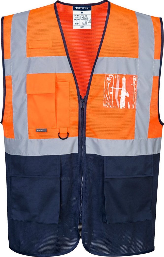 Portwest Kamizelka Ostrzegawcza Siatkowa Dwukolorowa Executive Xxl Suwak Przewiewna Portwest C377Onrxxl 5036108316892