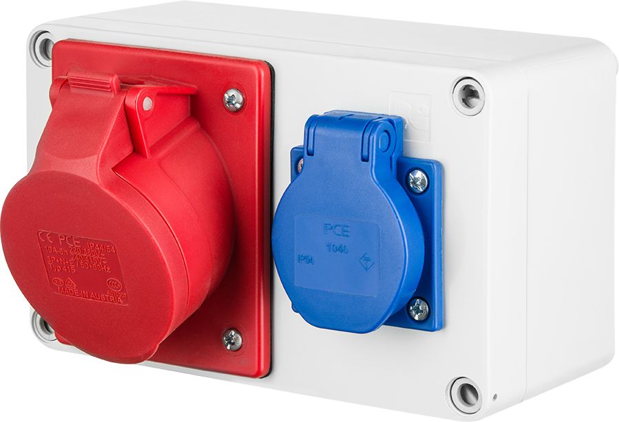 Elektro-Plast Rozdzielnica budowlana RS 2P+Z 3P+N+Z 16A n/t bez zabezpieczeń IP44 szara (6202-00)