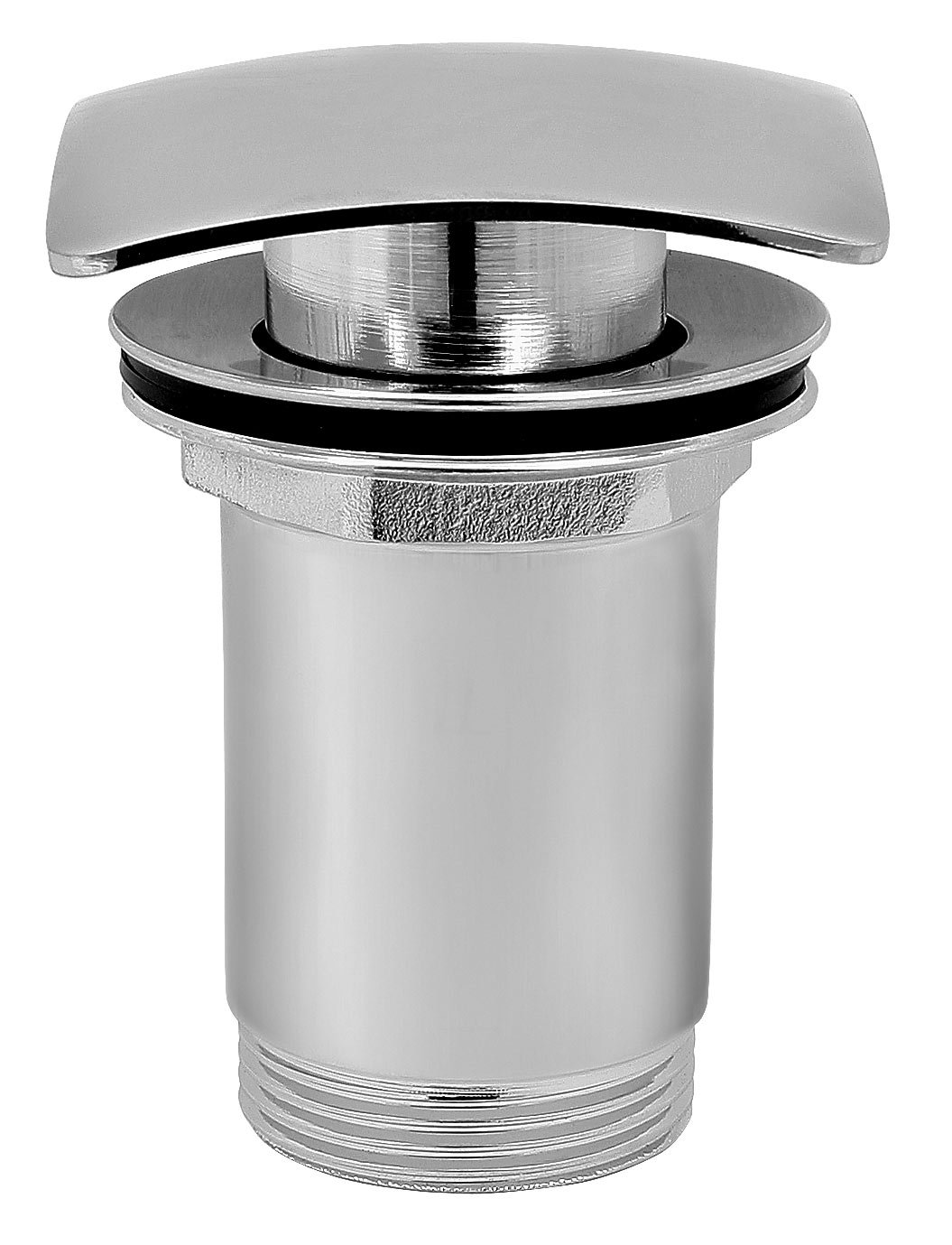 Ferro Korek automatyczny klik-klak Quadro 5/4" duży kwadratowy nikiel szczotkowany (S284)