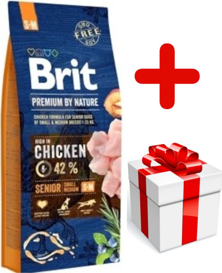 Brit BRIT Premium By Nature Senior S+M 15kg + niespodzianka dla psa GRATIS!