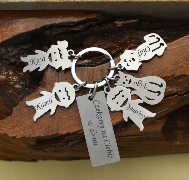 Radziszewska Jewellery Personalizowany Brelok do Kluczy Zawieszka Prezent Grawer Życzenia Gratis