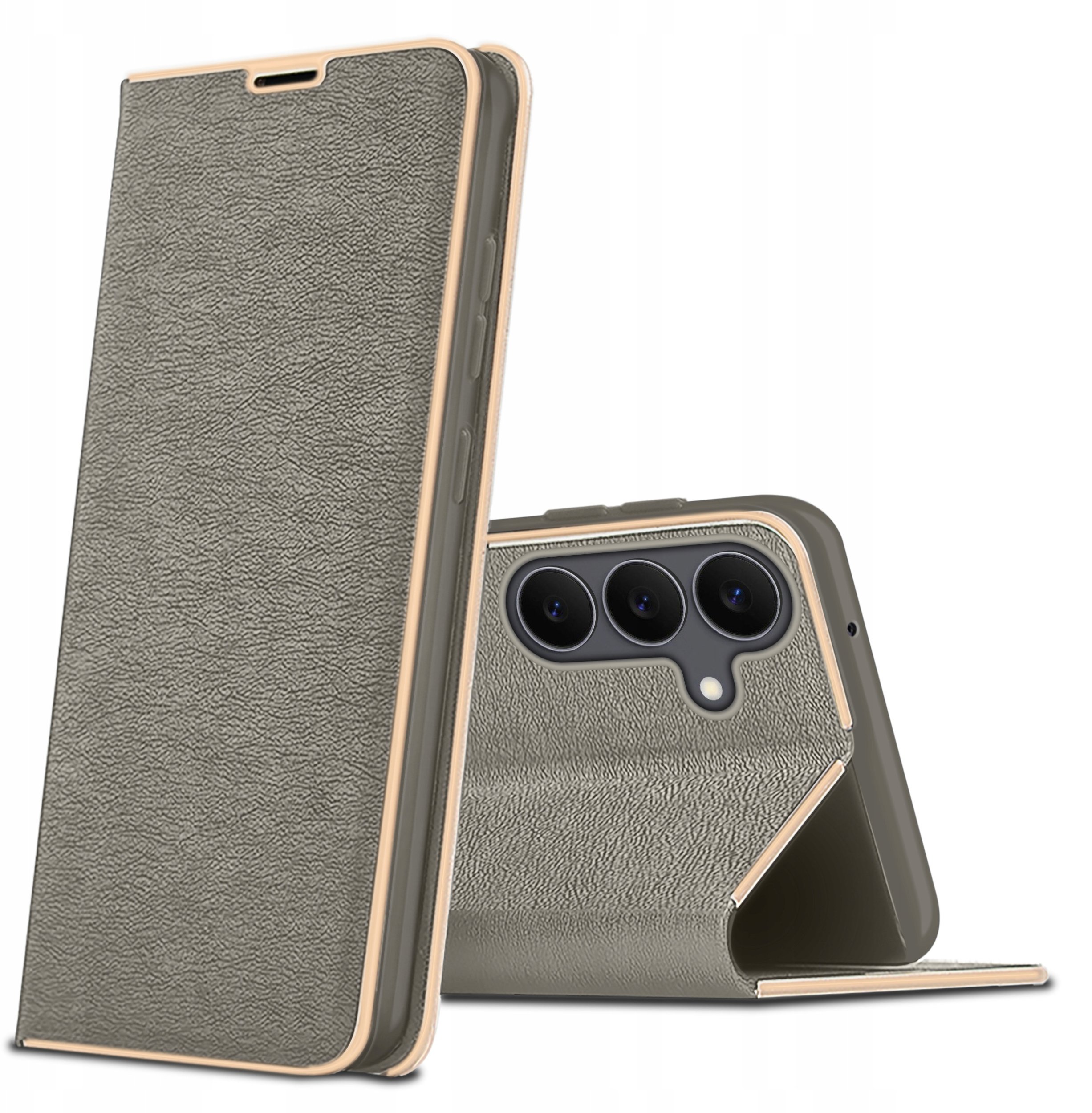 Etui z klapką do Samsung S25 FE Case Magnet PREMIUM + Szkło 9H