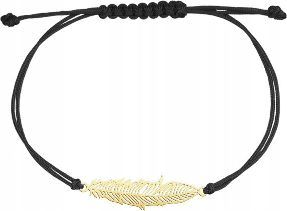Radziszewska Jewellery Pozłacana Bransoletka z PIÓRKIEM DEDYKACJA GRATIS