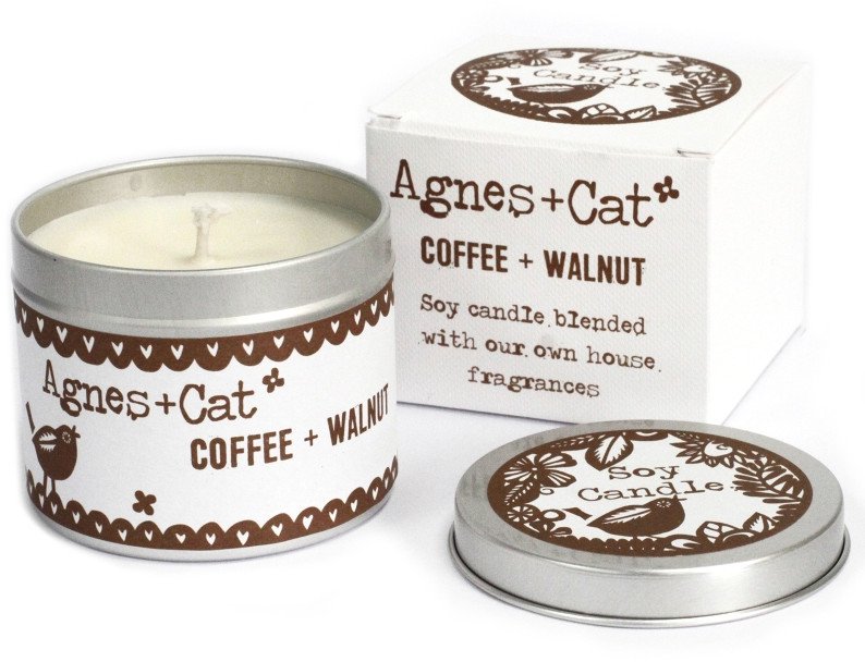 Świeca w puszce - Coffee and Walnut