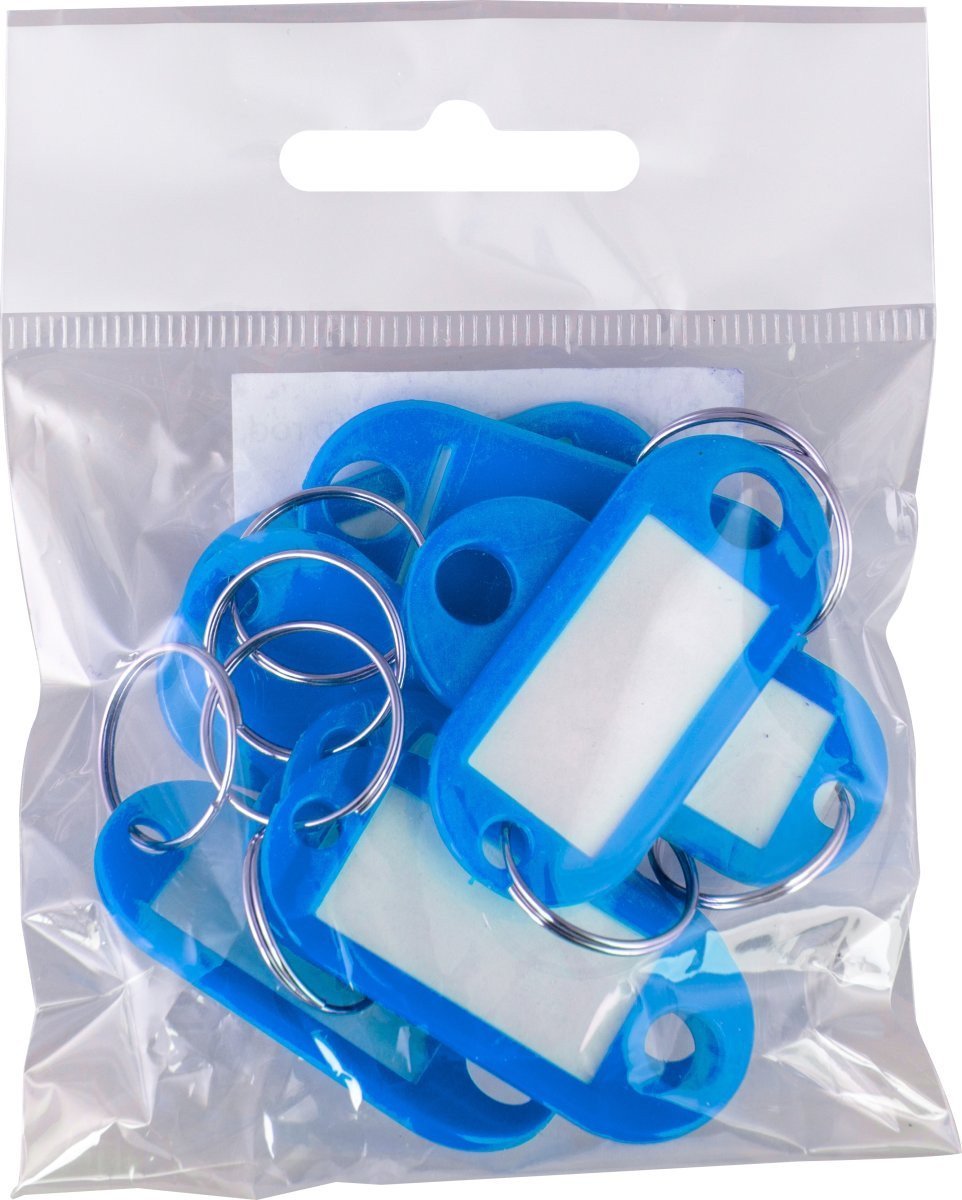 Nøglering PET 10stk Blå