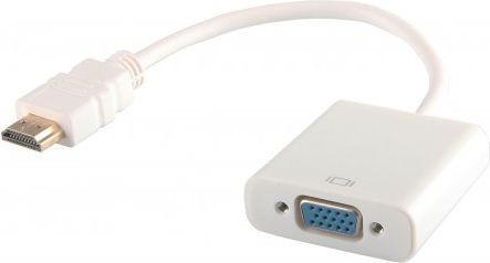 Adapter AV Savio HDMI - D-Sub (VGA) biały (CL-27)