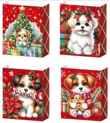 Torebka prezentowa M Boże Narodzenie platera mix