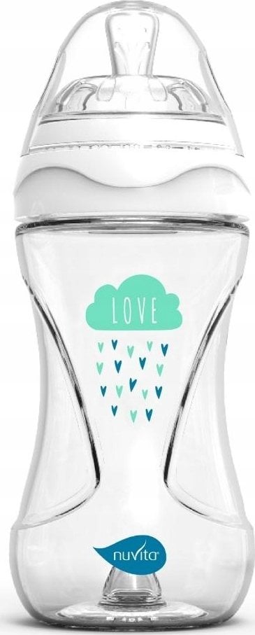 Nuvita Nuvita, Butelka szklana antykolkowa biała, 240ml