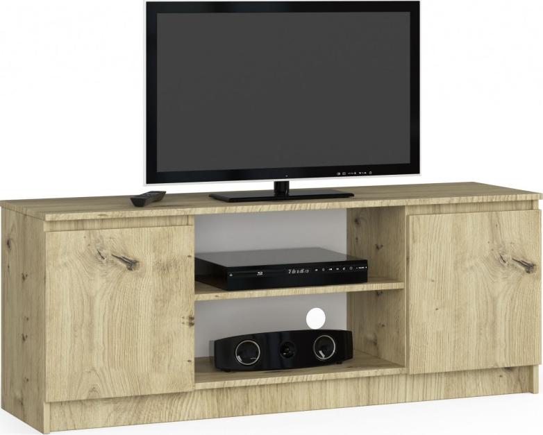 Fabryka Mebli Akord Szafka RTV 140 cm pod telewizor - dąb artisan