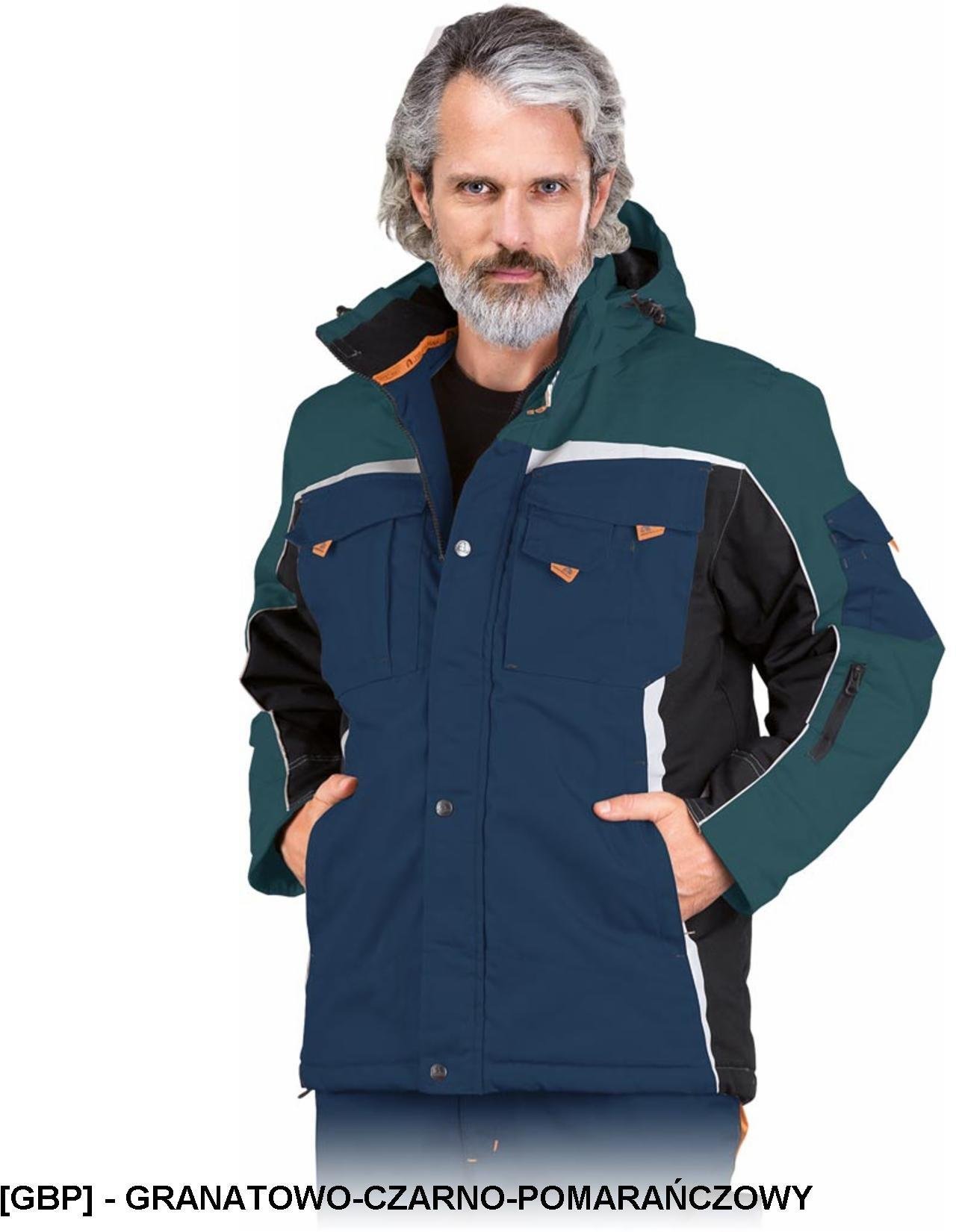 Reis LH-NAW-J Kurtka ochronna ocieplana made of canvas material granatowo-czarno-pomarańczowy 3XL