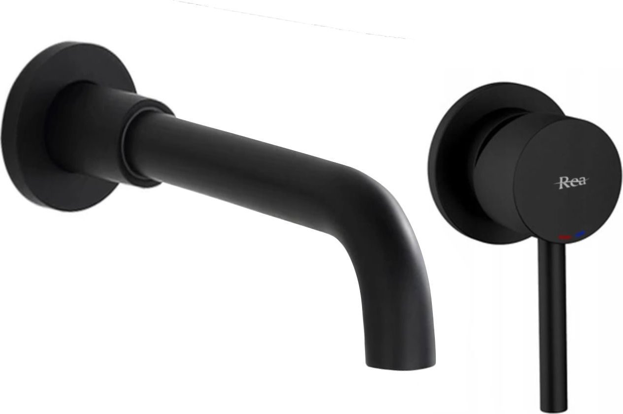 Bateria umywalkowa Rea Bateria Podtynkowa REA LUNGO Czarna Długa + BOX