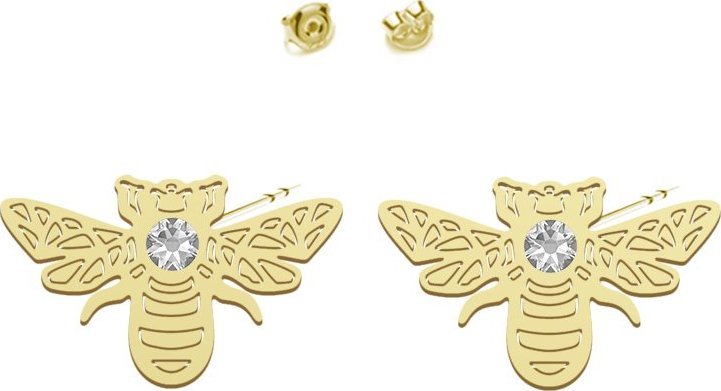 Radziszewska Jewellery Kolczyki Pozłacane Pszczoła