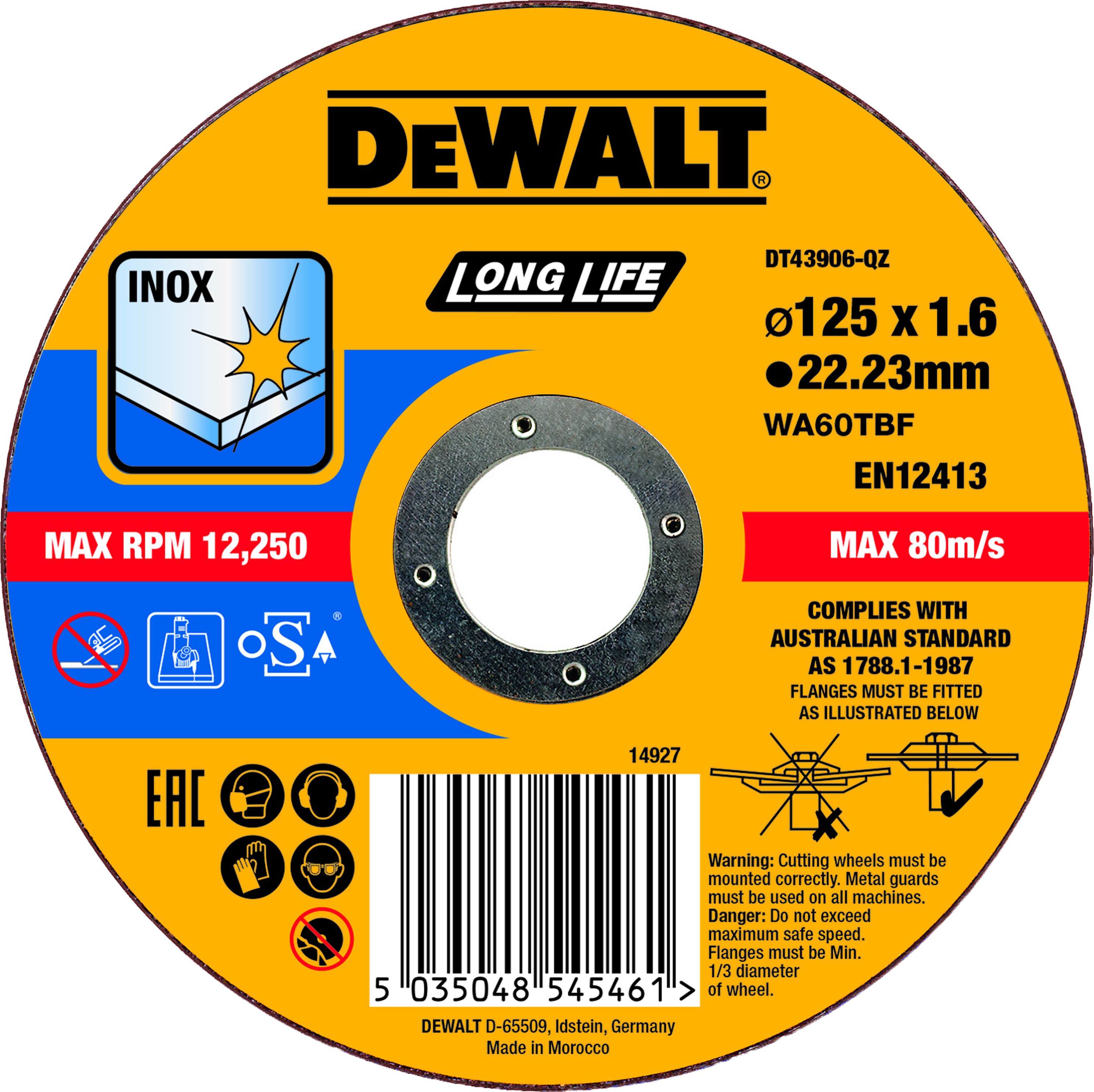 Dewalt tarcza metal 125x1,6mm (DT43906-QZ)