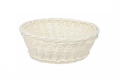 Koszyk okrągły 21cm biały 7780