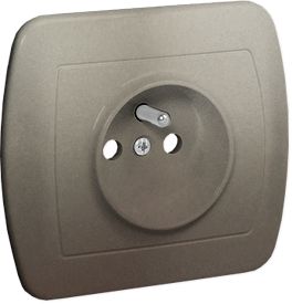 Kontakt-Simon Gniazdo pojedyncze Simon Akord z uziemieniem 16A satynowy (AGZ1e/29)