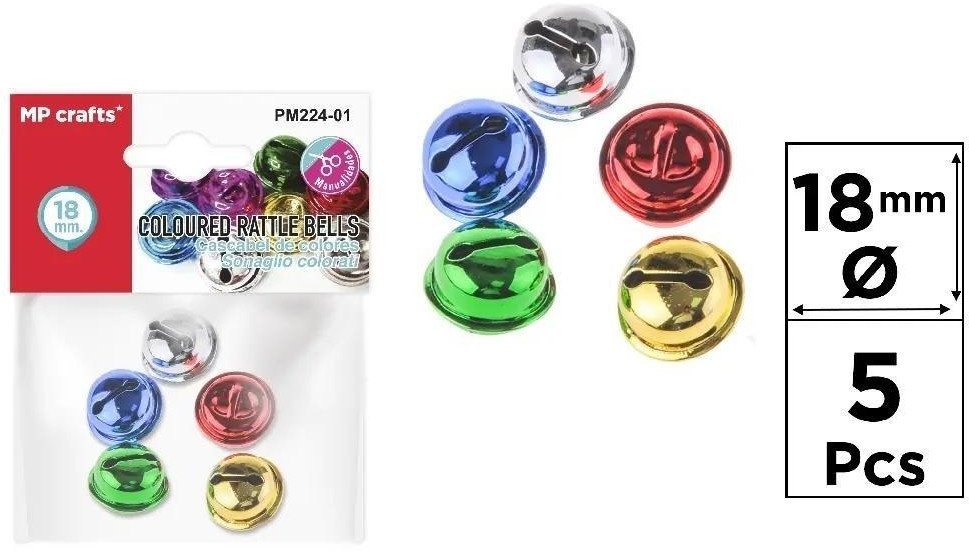Dzwonek kolorowy 18mm 5szt