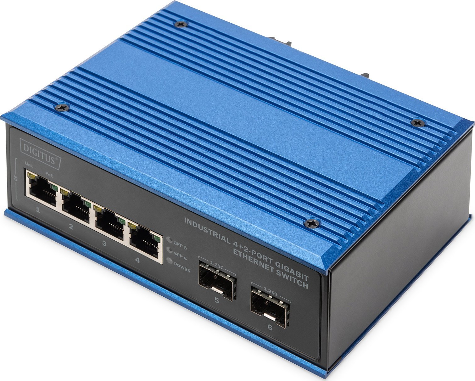 Switch Digitus DIGITUS Industrial 4+2 -Port Gigabit Ethernet Switch 4 Port GE RJ 54 2 GE SFP Port
