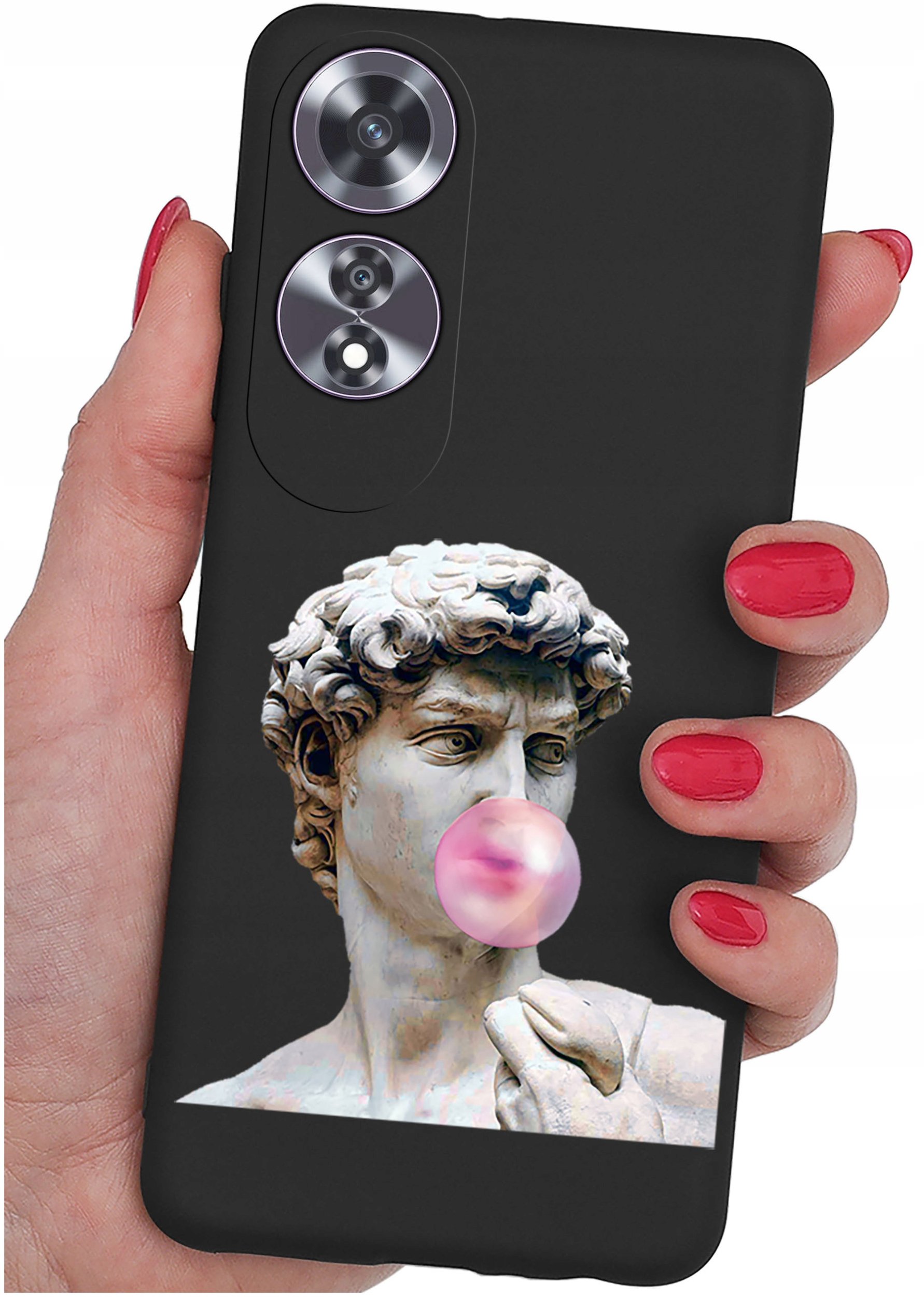 krainaGSM Etui do Oppo A60 4G wzory | SILIKONOWE MATT CASE + SZKŁO 9H