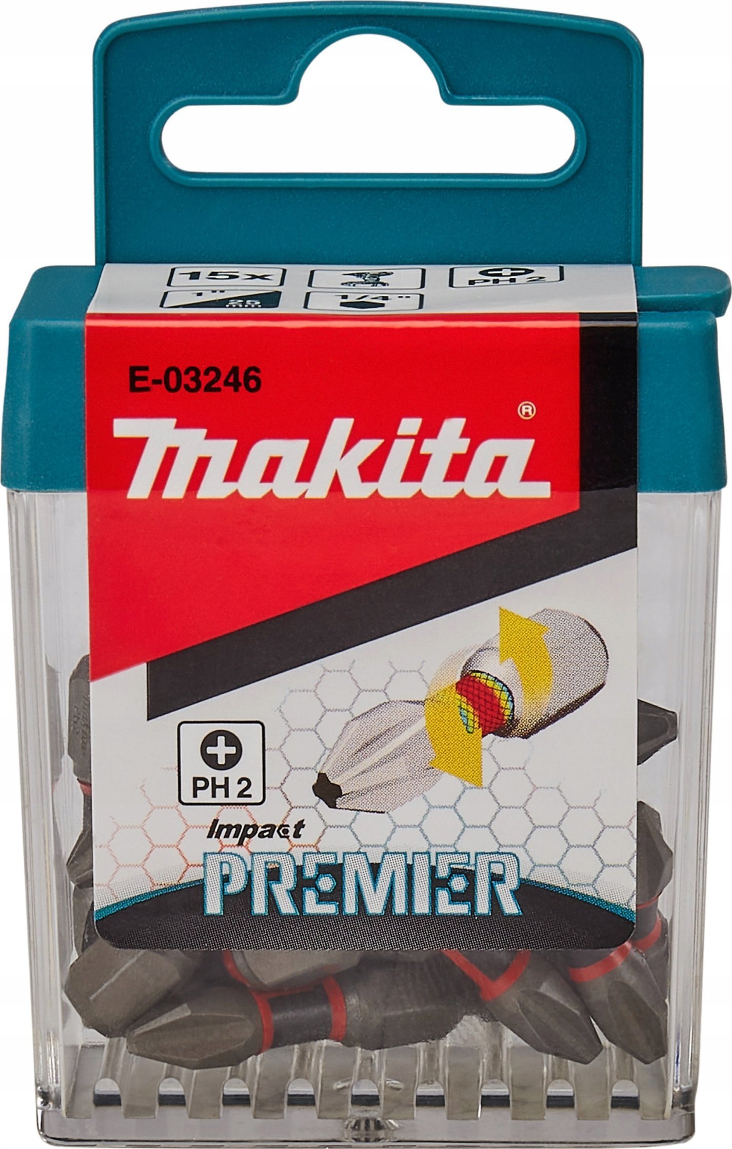 Makita MAKITA KOŃCÓWKA WKRĘTAKOWA PH2-25mm /15szt. IMPACT PREMIER