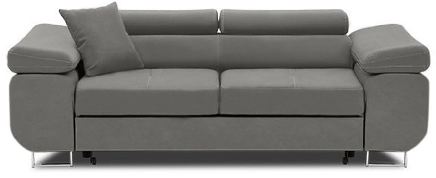 Rozkładana sofa, Bellezza, 209x100x87 cm, jasny szary