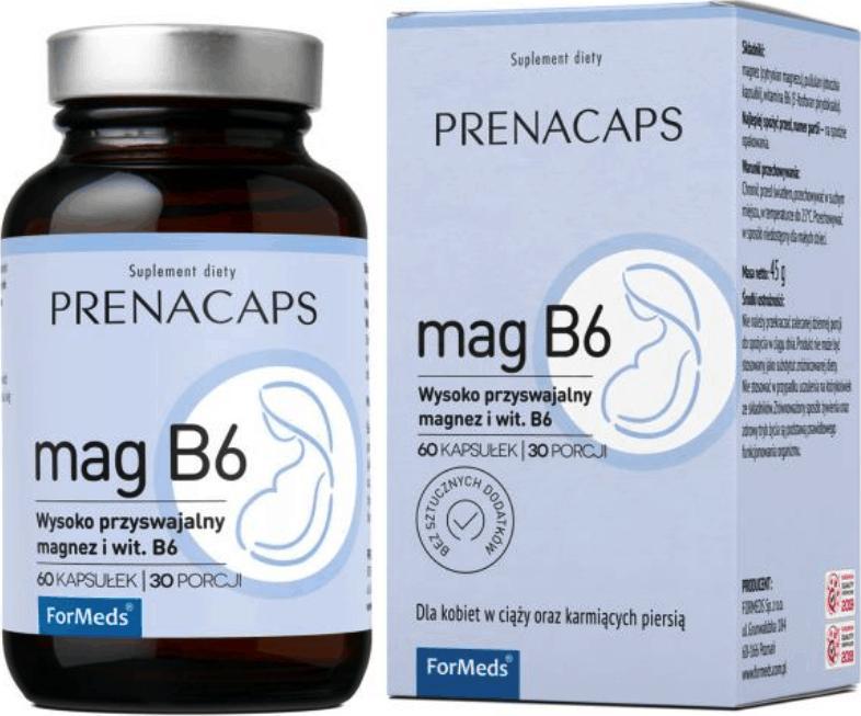 Formeds ForMeds PRENACAPS Mag B6 (Magnez + Witamina B6 dla Kobiet w ciąży) 60 Kapsułek