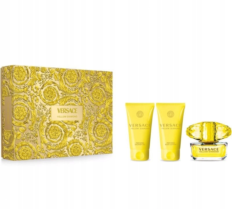 SET VERSACE Yellow Diamond EDT spray 50ml + SHOWER GEL 50ml + BODY LOTION 50ml