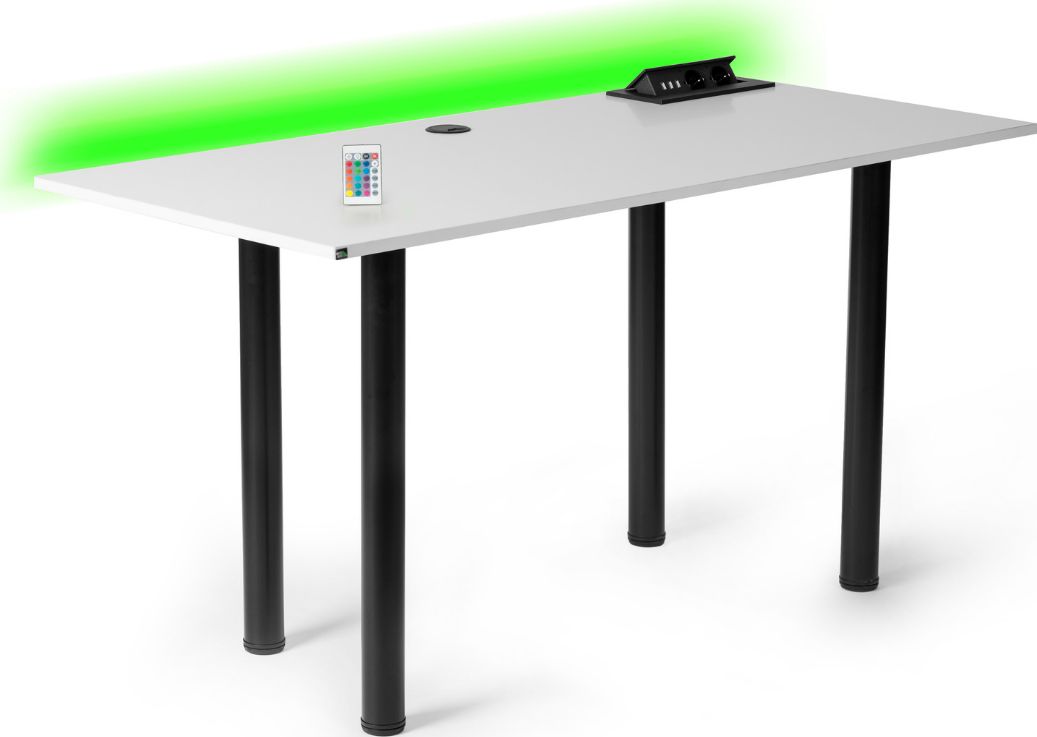 Biurko Marco Game Pro One Białe 139 cmx68 cm