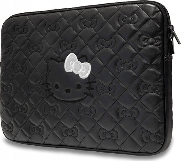 Etui Sourcing Hello Kitty Sleeve HKCSZPEKHBPK 14" black/black Zip PU Quilted Bows