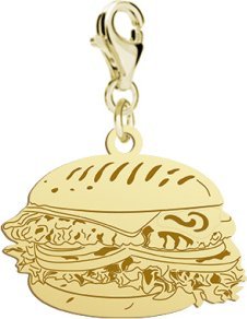 Radziszewska Jewellery Pozłacany Charms HAMBURGER DEDYKACJA