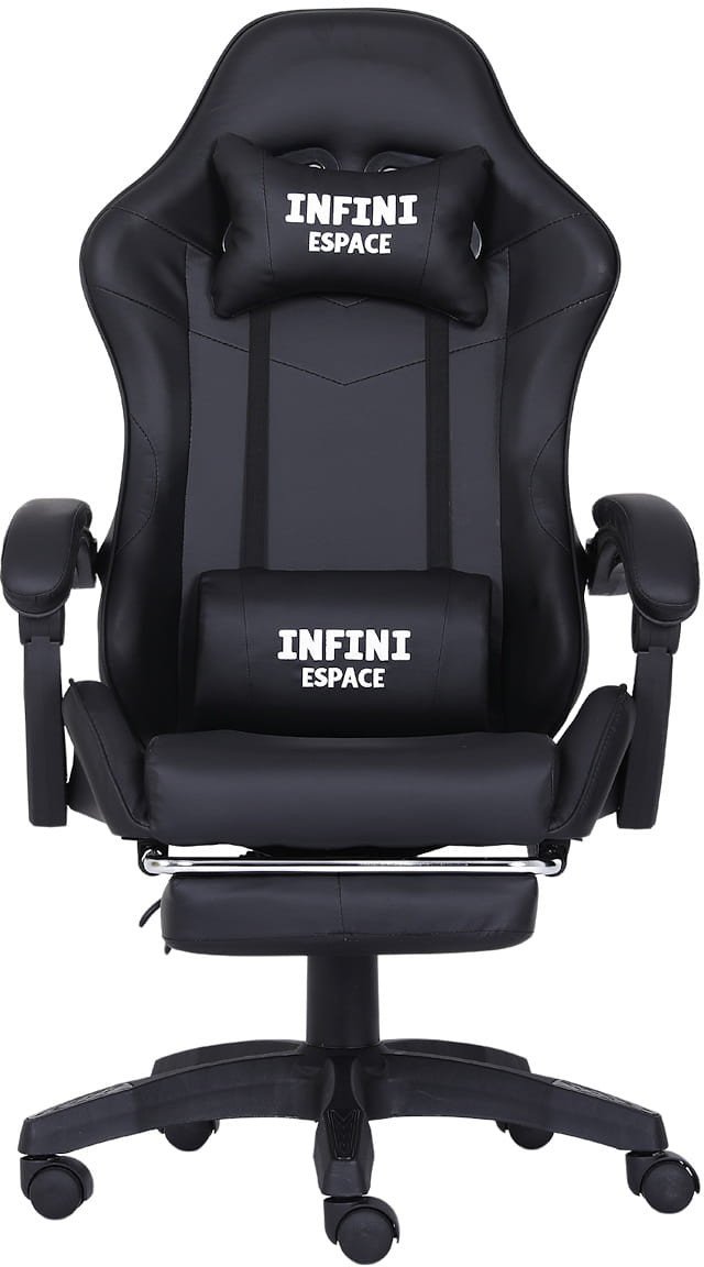 Fotel Gamingowy z podnóżkiem INFINI ESPACE Czarny