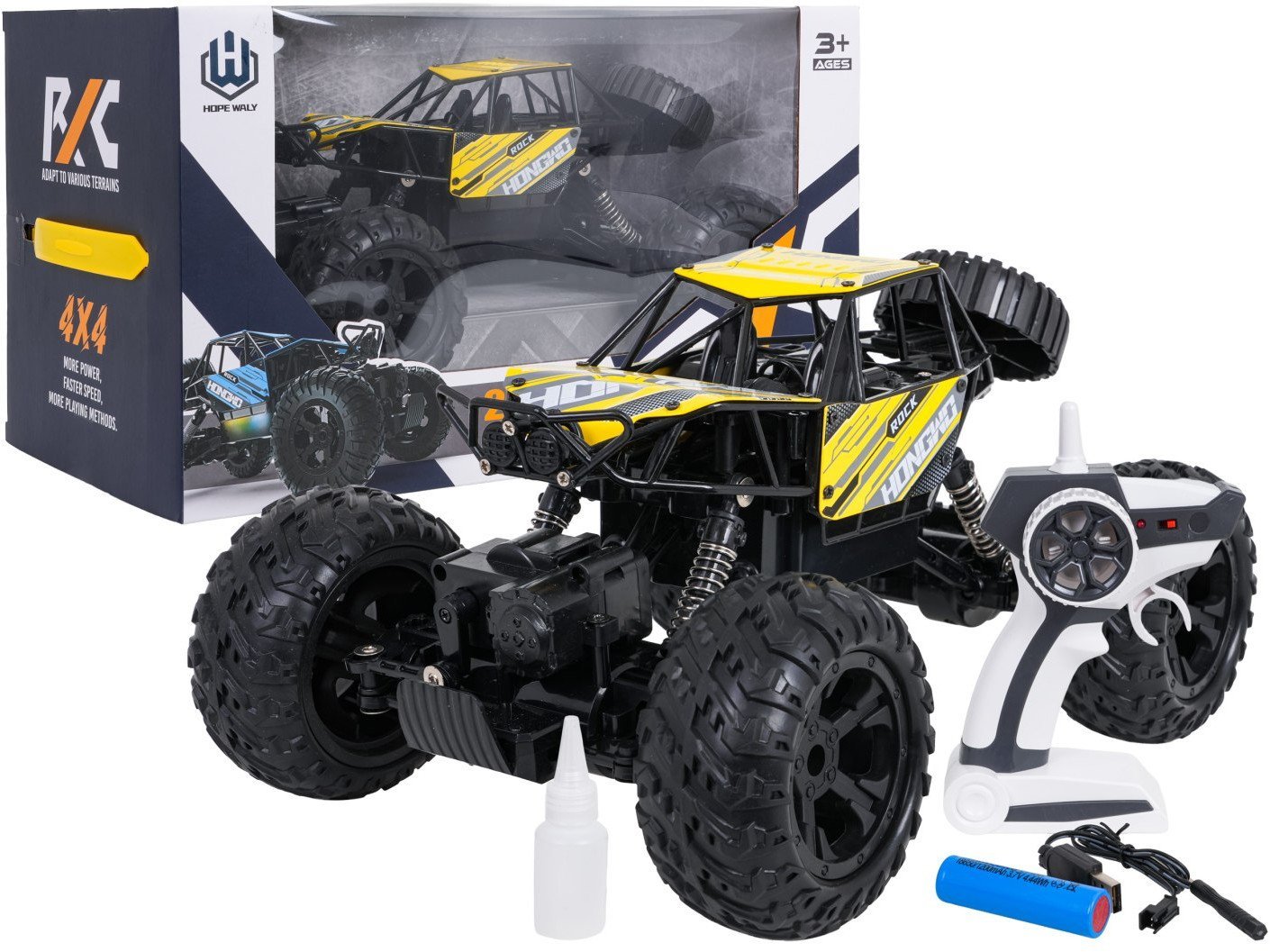R/C Crawler ROCK Żółty 1:14