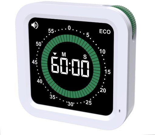 Minutnik JVD DM285.2 biały 8 cm czytelny magnas podstawka .