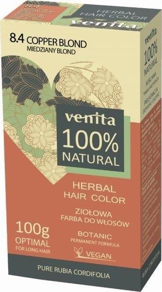Venita VENITA_Herbal Hair Color ziołowa farba do włosów 8.4 Miedziany Blond