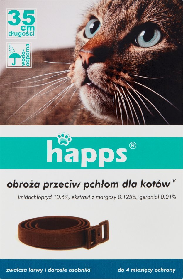 Happs Obroża dla kota na pchły przeciw pchłom Happs 35cm uniwersalny