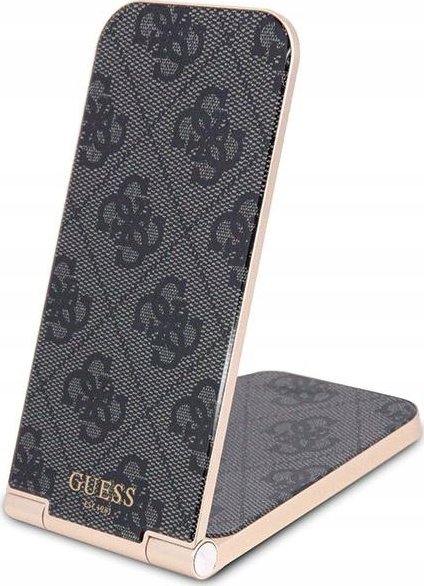 Guess Ładowarka indukcyjna Guess GUDCFAL4PEGK 2w1 15W 4G Pattern MagSafe czarny/black
