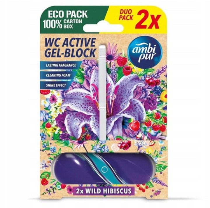 Zawieszka do WC AMBI PUR Wild Hibiscus Duo Pack 2x 45g