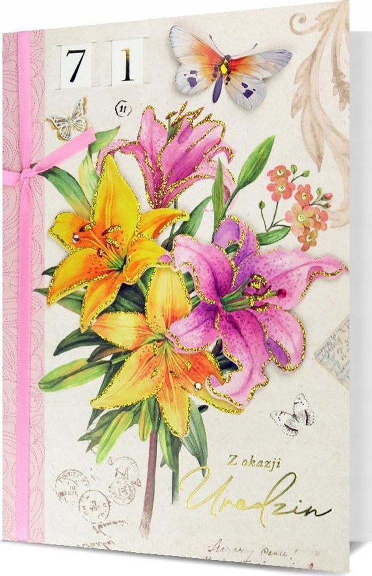 KUKARTKA Karnet B6 Urodziny (wymienne cyfry)