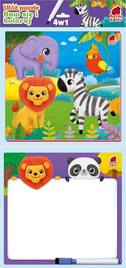 Gra edukacyjna Roter Kfer 4 w 1. Zoo. RK1060-02